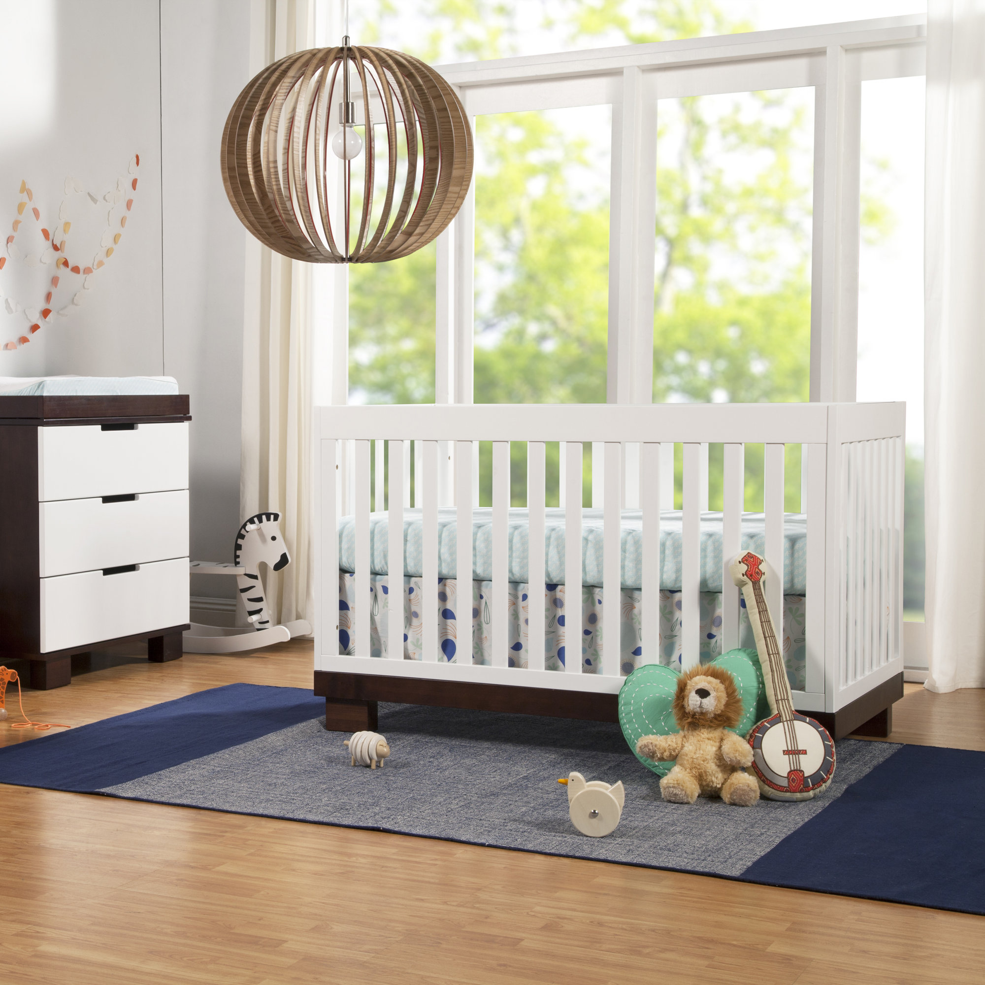 Modo 3-in-1 Convertible Crib, White/Espresso