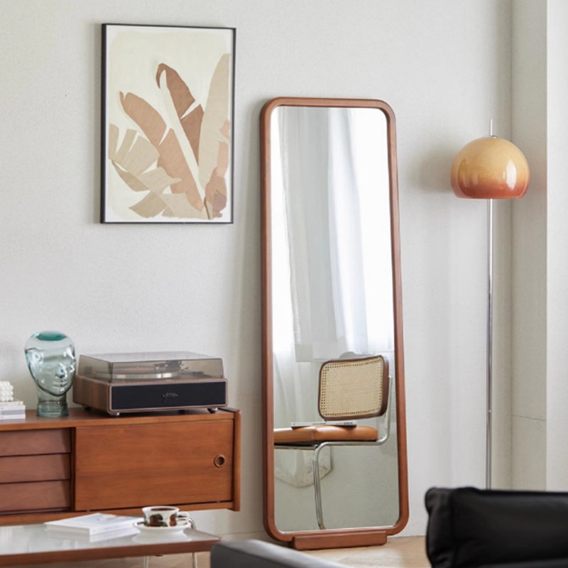 Miroirs pleine longueur rectangulaires en bois massif