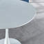 Table de salle à manger 42,1 po de style Mid-Century pour 4 à 6 personnes avec plateau rond en MDF, table de salle à manger à piédestal et table basse de loisirs-786510178-741421329