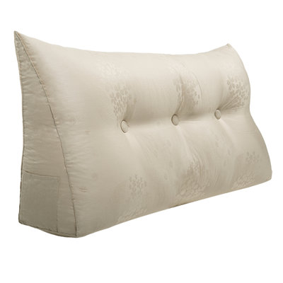 Sit-up Back Comfort Large Triangular Bolster Headboard Reading Wedge Pillow Compression