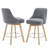 26'' Swivel Counter Height Barstool with Back for Kitchen Island,Nailhead Trims and Solid Wood Frame-243662915-243662913
