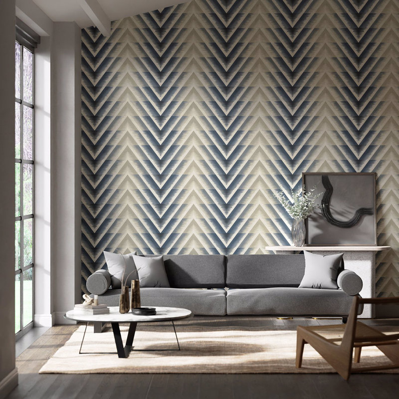 Makalu 10.05m x 68.6cm Wallpaper Roll, Moonlight