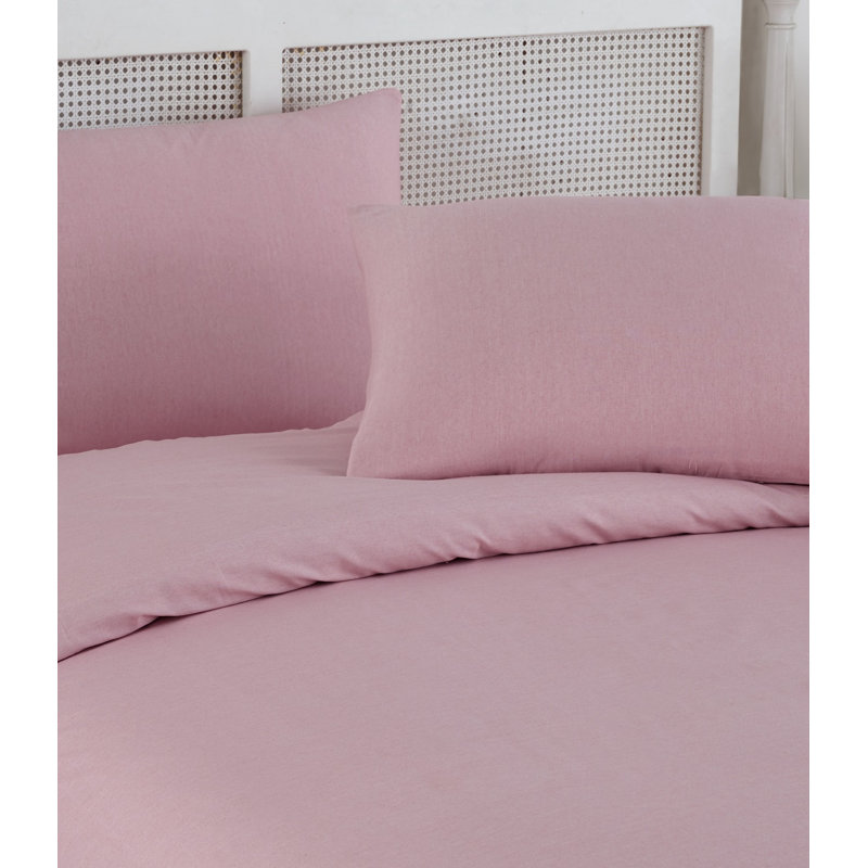 Ensemble de draps 4 pièces, Rose foncé, Grand lit