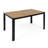 Wood Table With Iron Frame - Modern Design, 60.22 In. Depth X 35.03 Width 30.48 Height, Sealed Finish