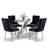 5-Piece Round Glass Dining Table Set-1522402577-1522402568-1522402575