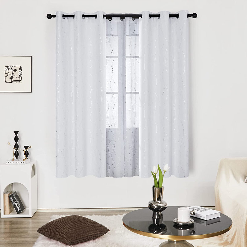 Blackout Curtain, 117cm W x 183cm D, Greyish White