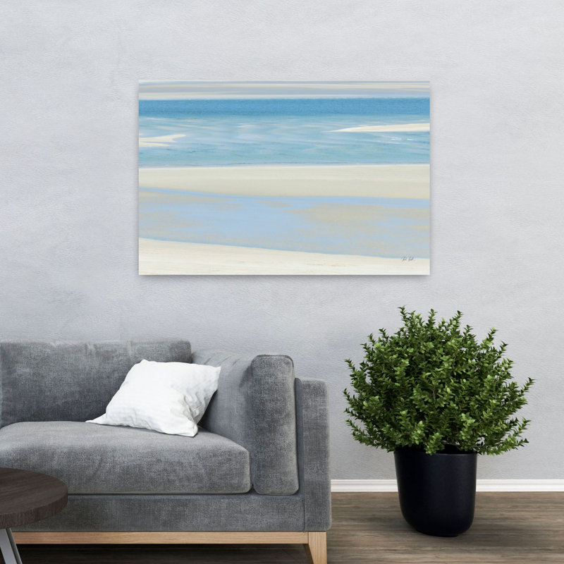 Serenity I, art côtier abstrait, H 32 po x l 48 po