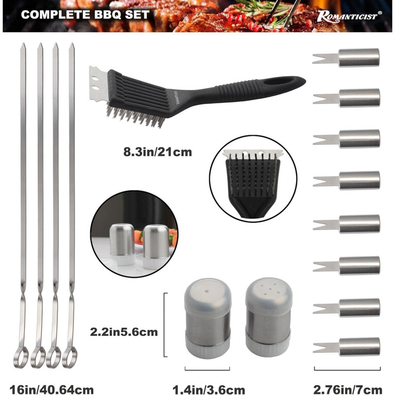 Stainless Steel Non-Stick Dishwasher Safe Grilling Tool Set