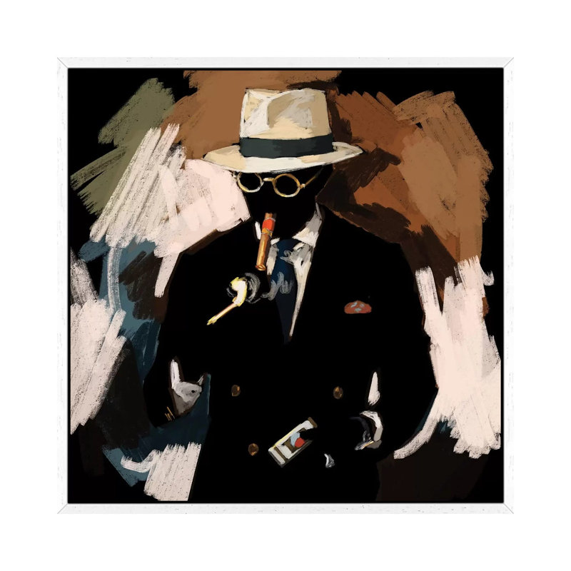 Lighting Up - Painting on Canvas, 93.98cm H x 93.98cm W x 3.81cm D, White Floater Framed