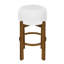 Tabouret d'intérieur rembourré en bois avec revêtement ivoire-1975515242-1975515245