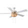 Jayceon 52"W Bohemian Rattan Caged Lighted White Ceiling Fan