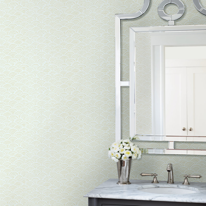 Zeph Geometric Wallpaper, Gray