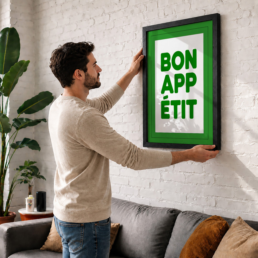 Bon Appétit Typography - Framed Print