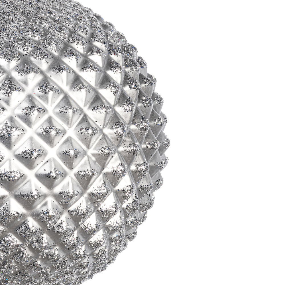Shatterproof Bauble, 4" H x 4" W x 4" D, Silver