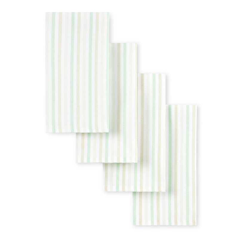 Serviette à rayures Martha Stewart, Menthe