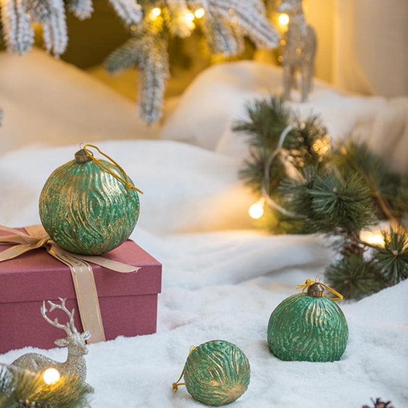 Ensemble de 12 boules de Noël en verre éblouissantes, parfaites pour la décoration des Fêtes et la décoration des arbres, 12