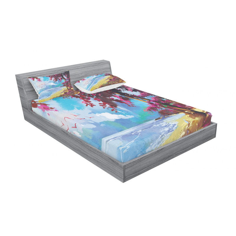 Microfiber Sheet Set, Queen Sheet Set with Fitted Sheet
