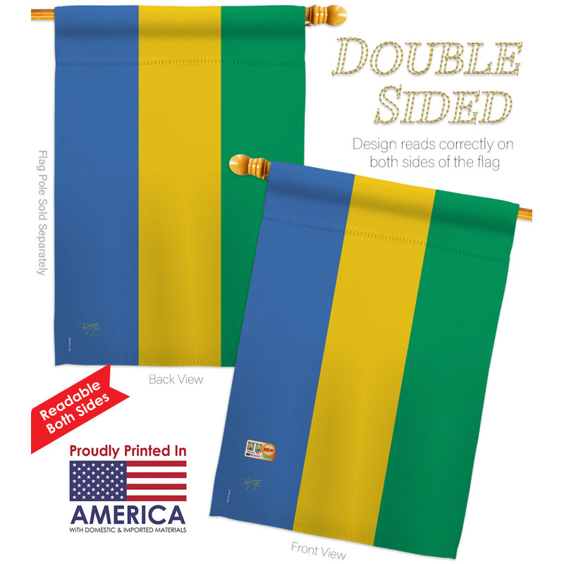 Drapeau de maison en polyester 2 côtés 3 pi 3 po x 2 pi 2 po
