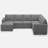 L-Shaped Modular Sofa Set With Large Storage Space-591189970