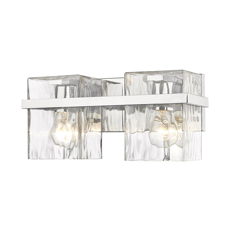 Éclairage pour meuble-lavabo Arene, Chrome chrome, 2 Lights, 7"H x 14.25"W x 5.5"D