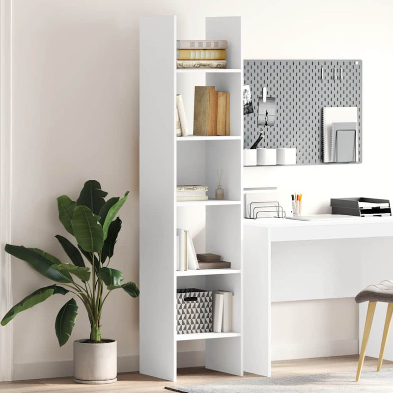 Dorith 180 cm H Standard Bookcase, 180cm H x 40cm W x 35cm D, White