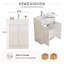 Meuble-lavabo autoportant moderne 24 po avec lavabo en céramique, portes à fermeture douce, blanc brillant