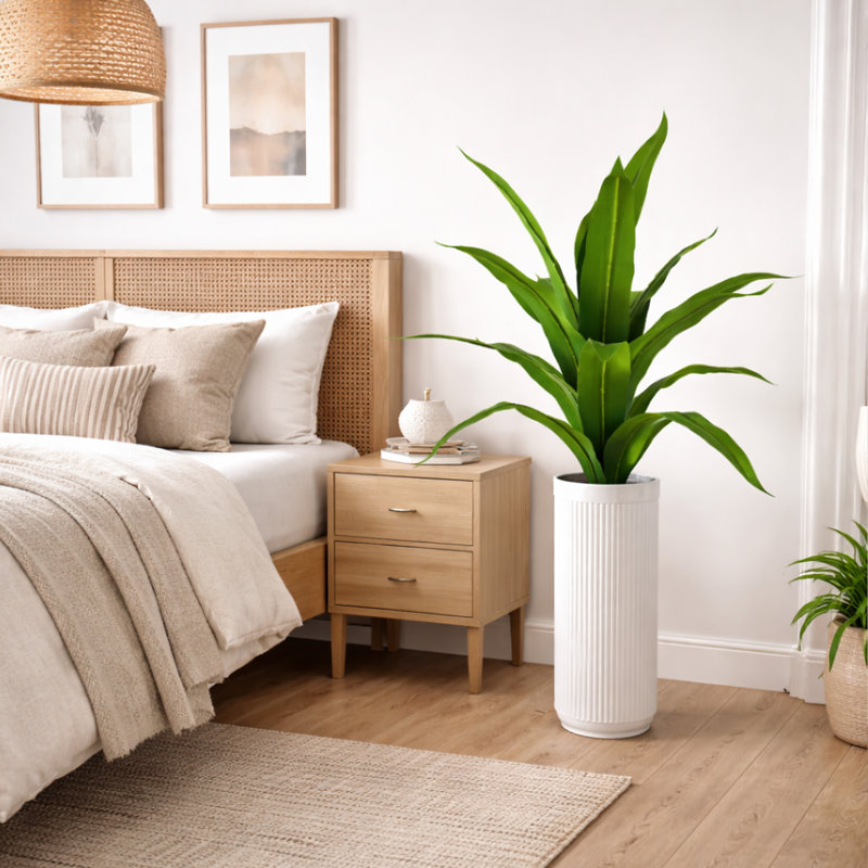 Boîte à fleurs verticale en métal 40 po Dracaena, 1, 40 po x 30 po