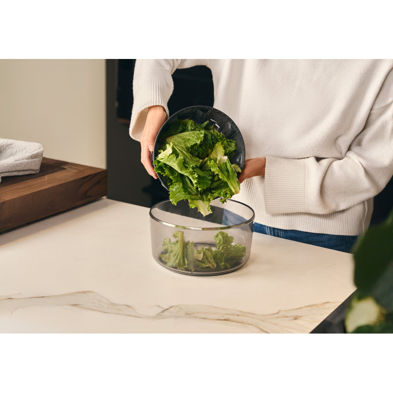 Petit essoreuse à salade Zyliss Easy Spin (2 à 4 portions), H 5,04 po x l 9,13 po x P 9,13 po