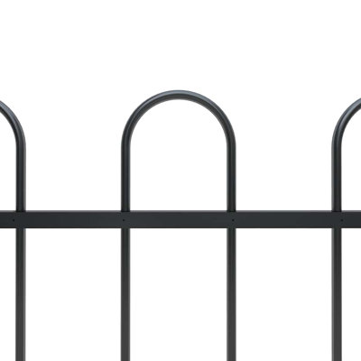 Fidela Garden Fence Hoop Top Steel Outdoor Panels Barrier Border Multi Sizes