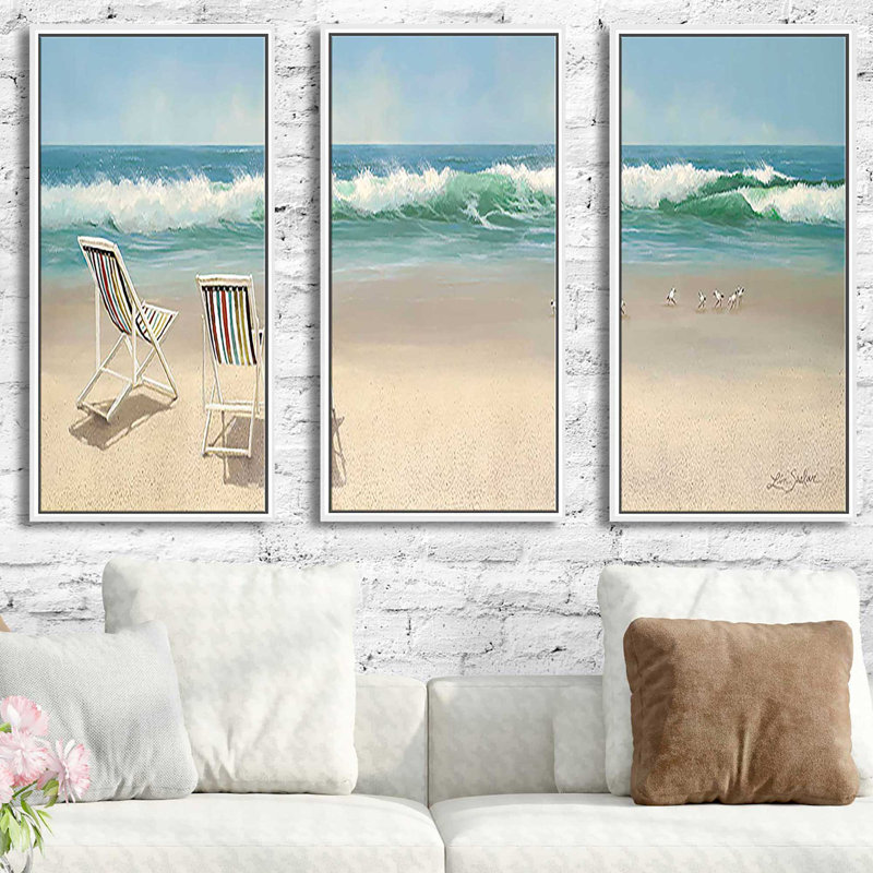 «View for Two», peinture sur toile flottante 3 pièces, L 52,5 po x H 33,5 po