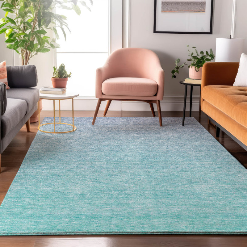 Tapis de qualité supérieure lavable à la machine Prisco Sky, Rectangle 10 pi x 14 pi
