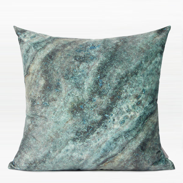 Pillow Cover, Green/Black, Down/Feather