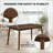 Solid Wood Dining Table,Rectangular Dining Table, Mid Century Modern Kitchen Table With Rounded Corners, Easy To Assemble, Small Dining Table For Dining Room, Kitchen, Living Room