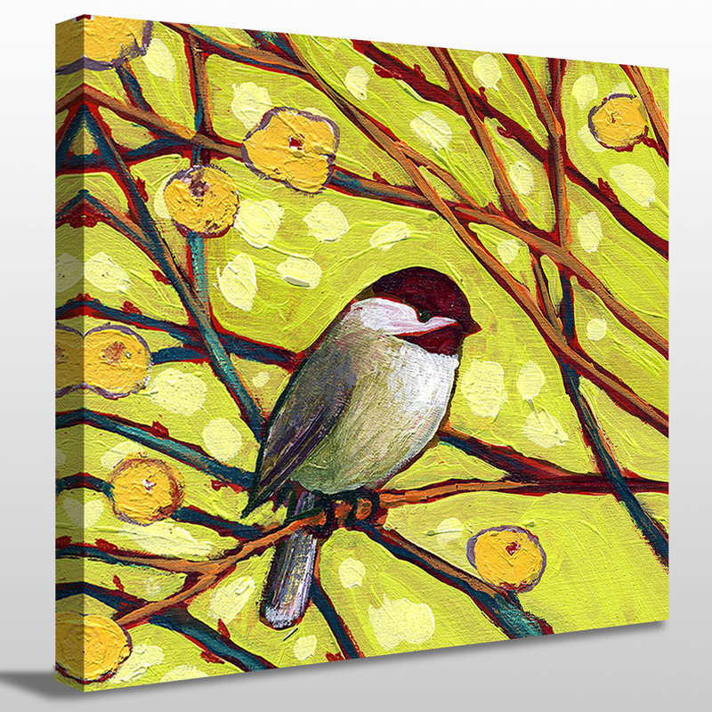 « oiseau v » par jennifer lommers,, reproduction d’art sur toile tendue, H 36 po x l 36 po x P 1,5 po