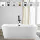 Elena 59" x 30" Freestanding Soaking Acrylic Bathtub