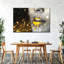 «Gold Glitter Lips Paint Drip» sur toile-729705727