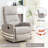 Manual Recliner Chair with Rocker and Swivel in Fabric-243792437