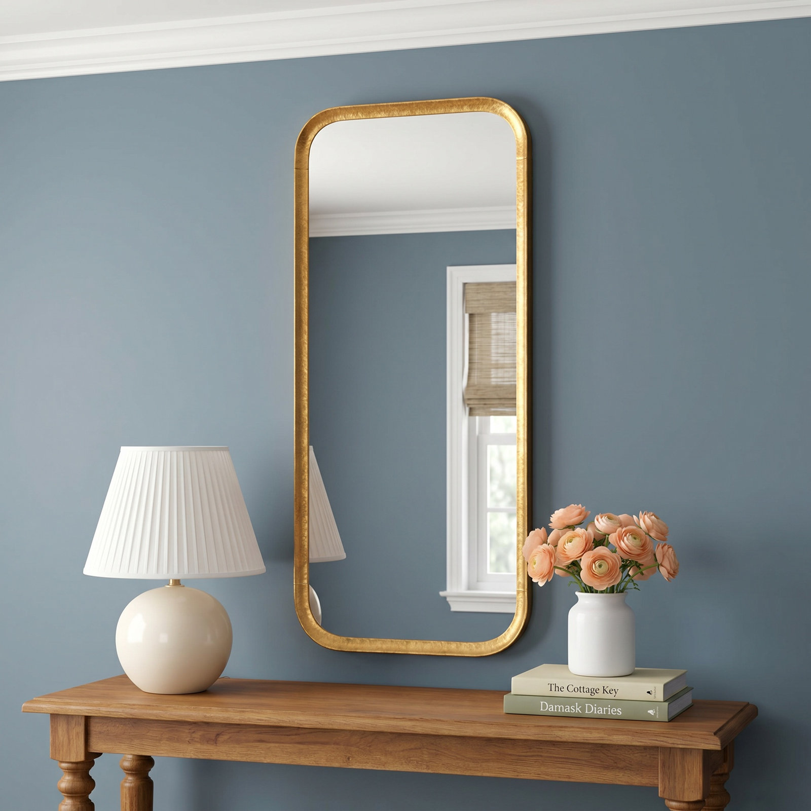 Full-Length Mirror, Gold Leaf, 39.5" x 15.75"
