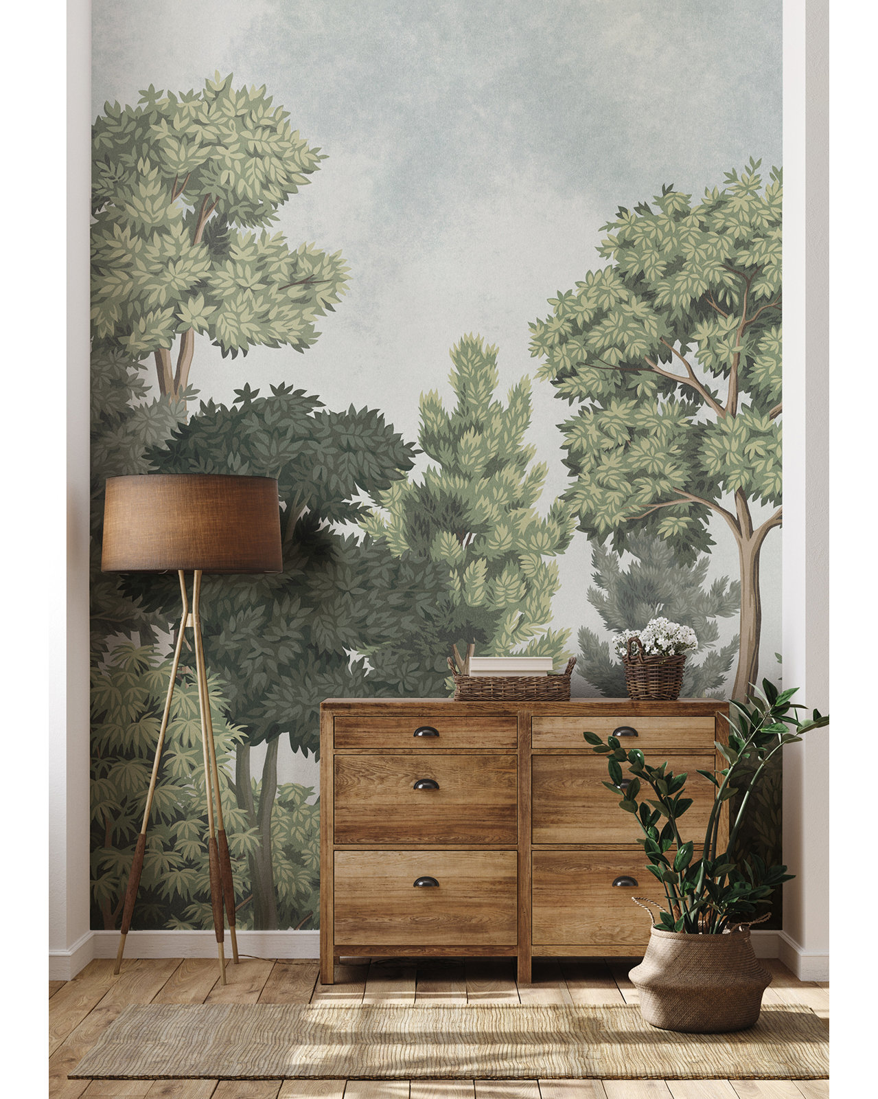 Corinna Wall Mural, Green