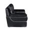 Cuir véritable noir, cadre en bois franc séché au four pour une structure robuste, coussin en mousse à 3 couches, pieds en acier inoxydable, bois brésilien massif, fiabilité, structure
