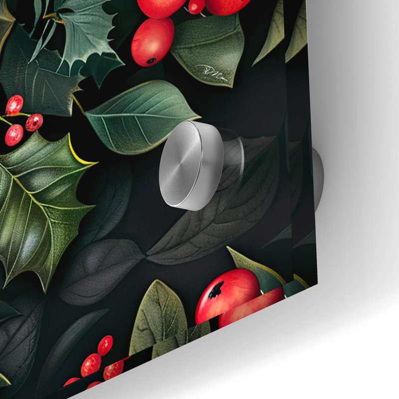 Art mural en verre Holly, H 12 po x l 36 po