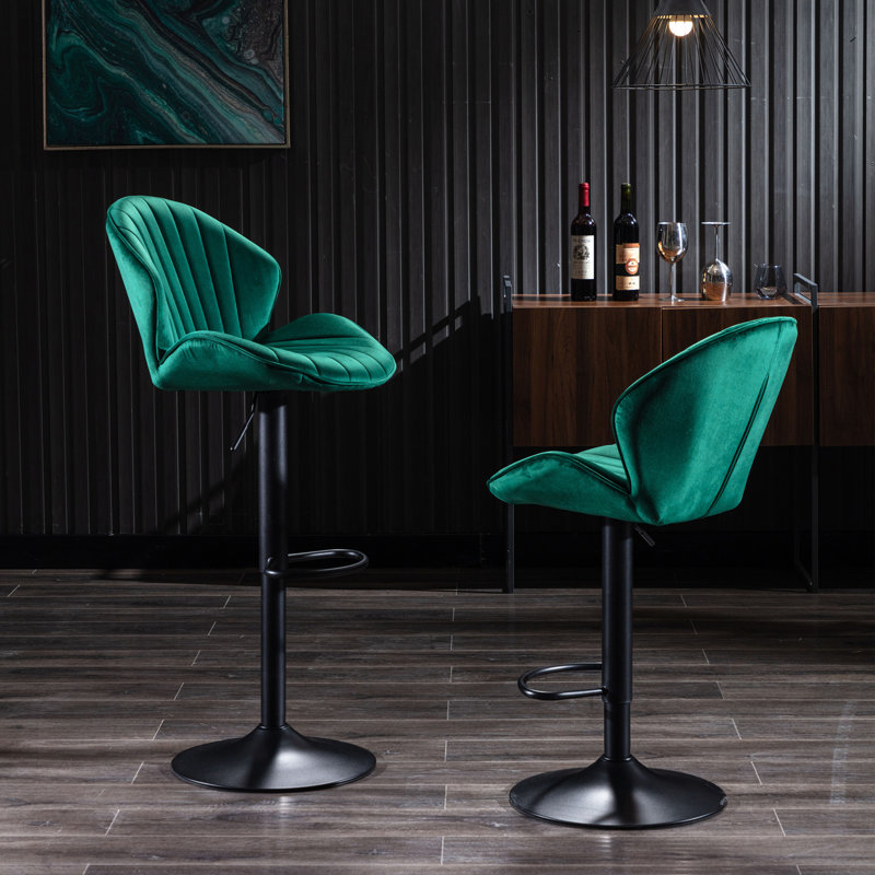 Bar Stools Set Of 2 - Adjustable Barstools With Back And Footrest, Counter Height Bar Chairs For Kitchen