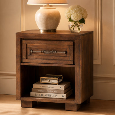 Table de chevet en bois 1 tiroir 24 po Carrollton - Ranch rustique