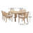 6 - Person Rectangular Eucalyptus Outdoor Dining Set With Cushioned Chairs-1049112625