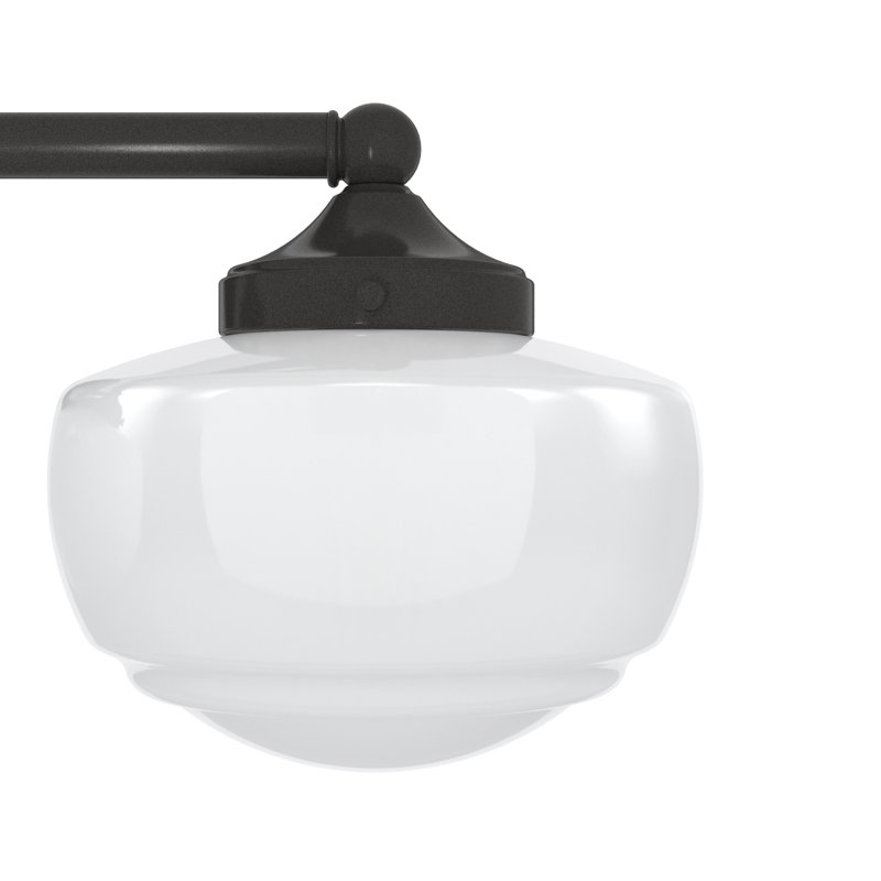 Hunter Saddle Creek 3 Light Vanity Wall Light Fixture, Noble Bronze, White