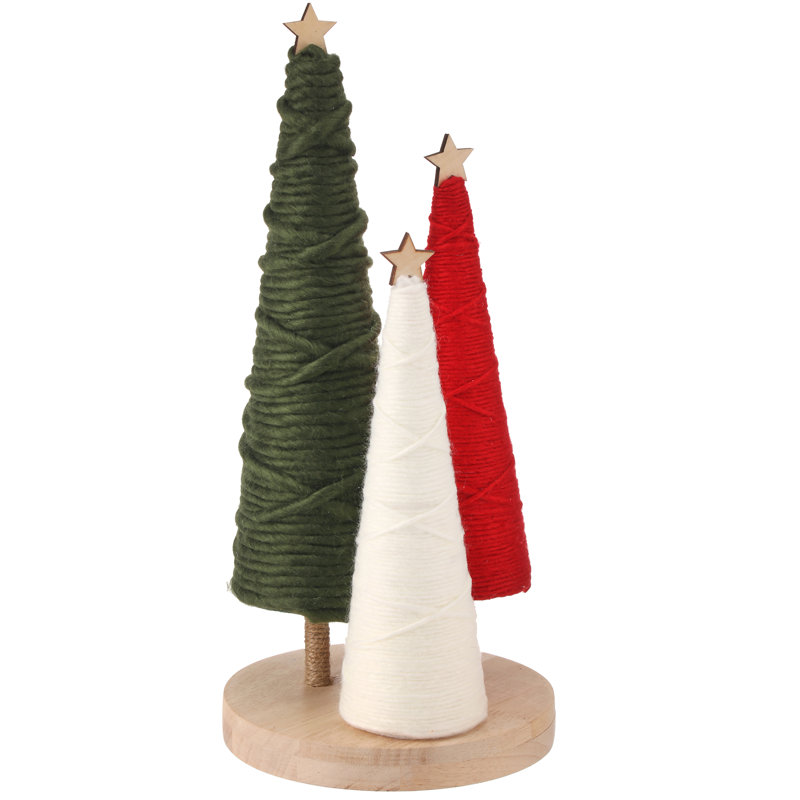 Arbre à fil 16 po avec base en bois