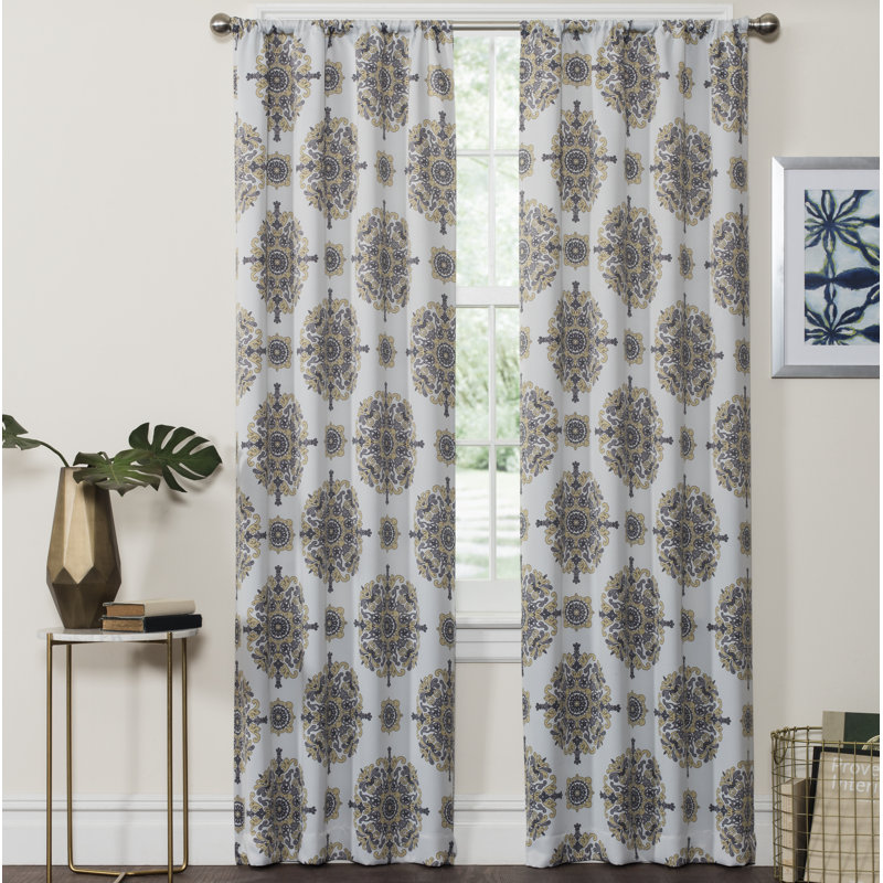 Eclipse Olivia Room Darkening Thermaweave, Rod Pocket Window Curtain Panel, 37" W x 63" L, Purple