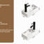 Lavabo rectangulaire suspendu en céramique blanc laiteux, trou de robinet à droite 14,61 * 7,09 * 3,64 pouces, convient au décor vestiaire