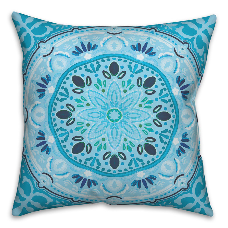 Housse et insert de coussin extérieur d'extérieur, Bleu