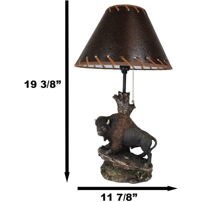 Figurine de bureau avec bouvillons de bison de Buffalo de Union Rustic Country Western Wild